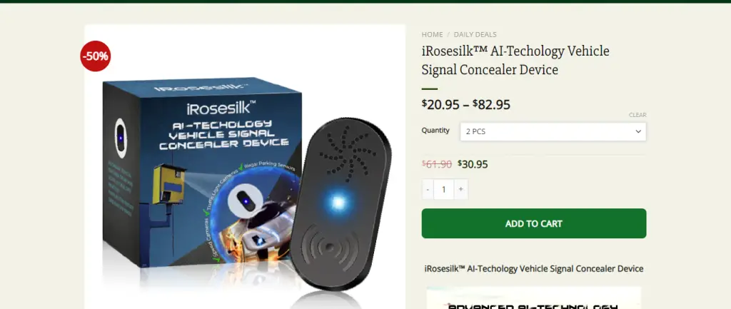 Does Irosesilk Ai Technology Vehicle Signal Concealer Device Work Find