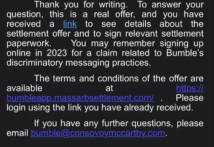 Consovoy Mccarthy Bumble Scam