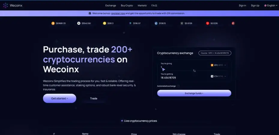 Wecoinx.com Crypto