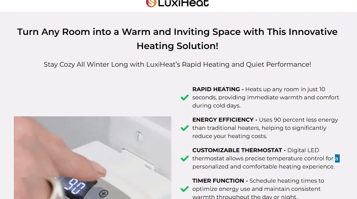 Luxiheat heater store